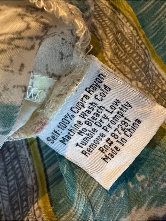 Johnny Was Womens 3X Multicolor Boho Floral Print Tunic Top - Picture 4 of 7